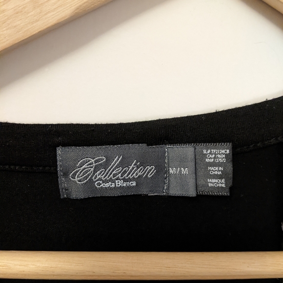 Costa Blanca Semi Sheer Boxy Bird Top - Picture 2 of 6